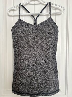 lululemon athletica Heathered Charcoal Grey Strappy Tank
